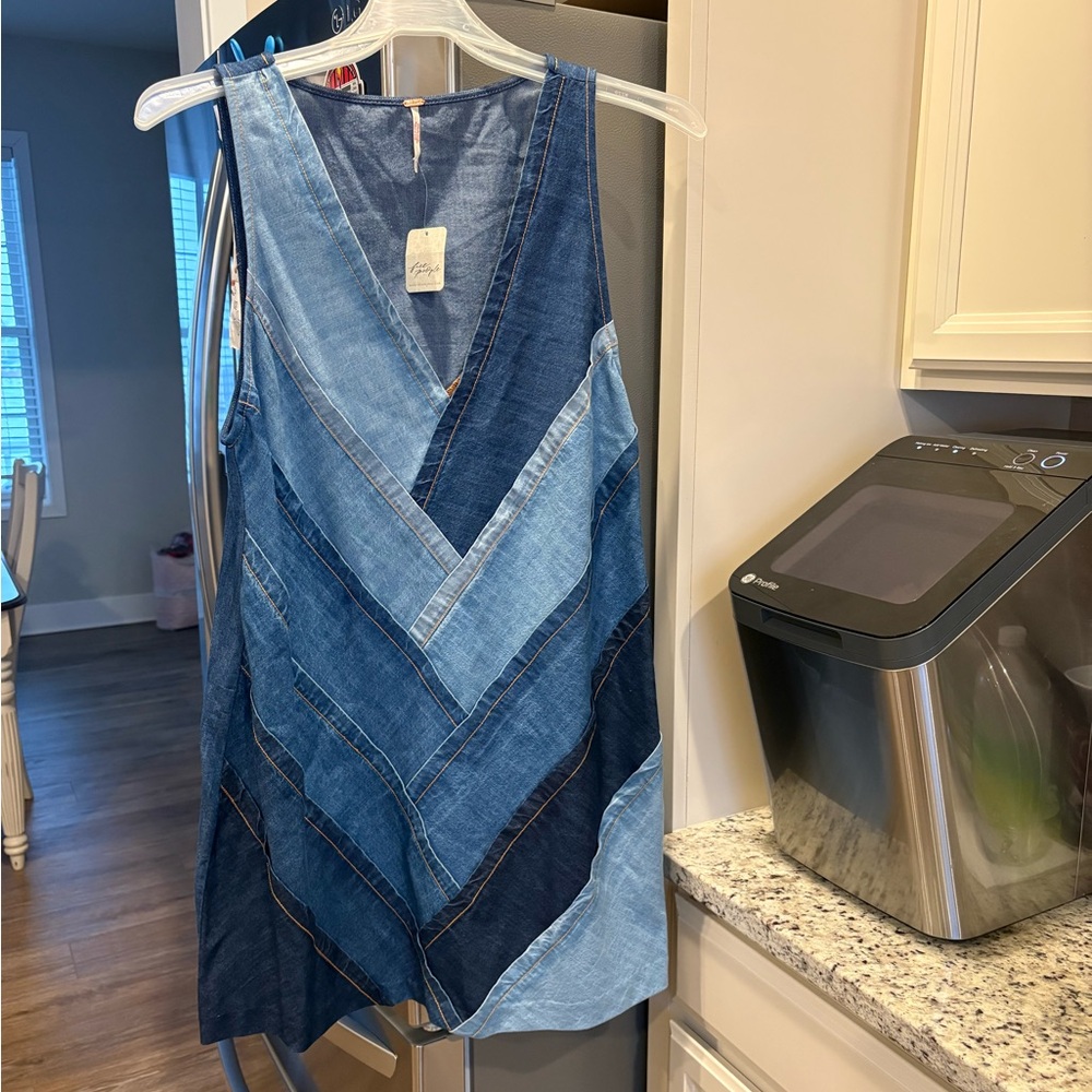 Free People Patches Of Denim Mini Dress